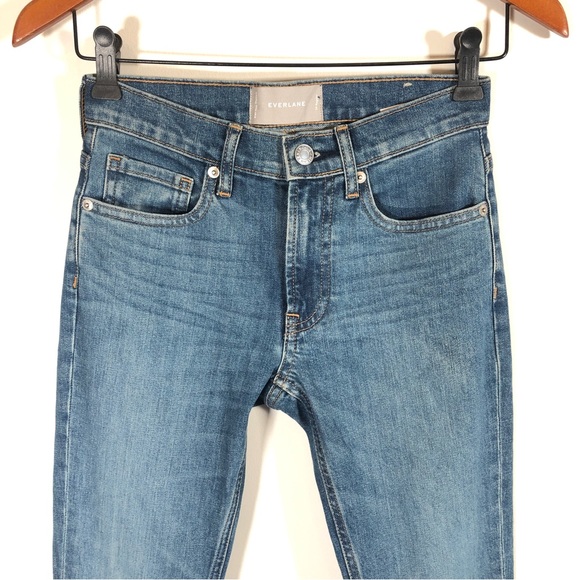 Everlane The Mid-Rise Skinny Jeans Women's Size 24 Medium Blue Stretch Denim - Picture 8 of 16